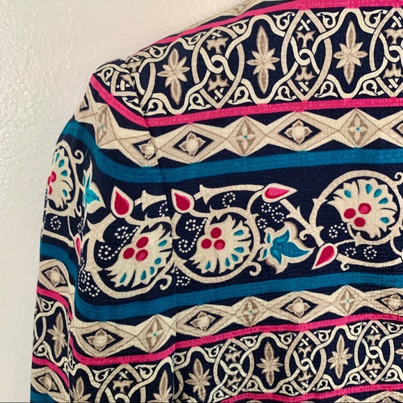 Vintage ADRIANNA PAPÉLL silk boho patterned blazer - Picture 8 of 12
